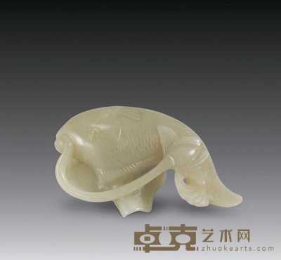 清 青玉鱼形珮 长5.5cm